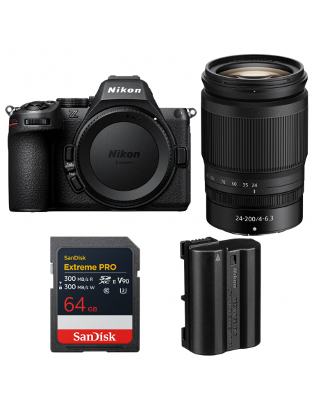 Nikon Z5 II + 24-200mm f/4-6.3 VR + 1 SanDisk 64GB Extreme PRO UHS-II SDXC + Nikon EN-EL15c|MCZ DIRECT