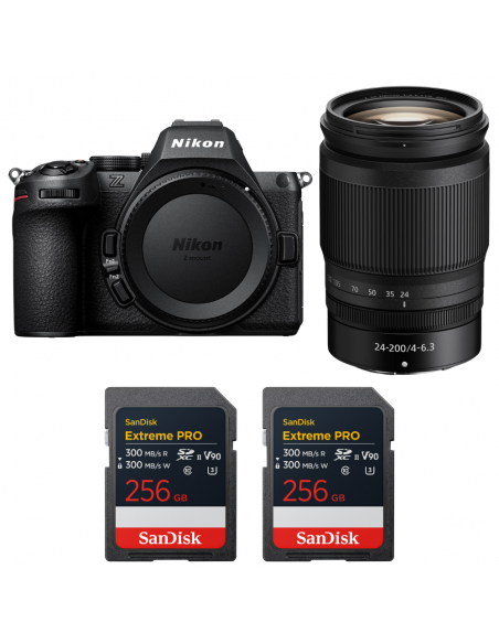 Nikon Z5 II + 24-200mm f/4-6.3 VR + 2 SanDisk 256GB Extreme PRO UHS-II SDXC + Nikon EN-EL15c|MCZ DIRECT