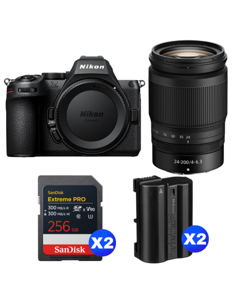 Nikon Z5 II + 24-200mm f/4-6.3 VR + 2 SanDisk 256GB Extreme PRO UHS-II SDXC + 2 Nikon EN-EL15c|MCZ DIRECT