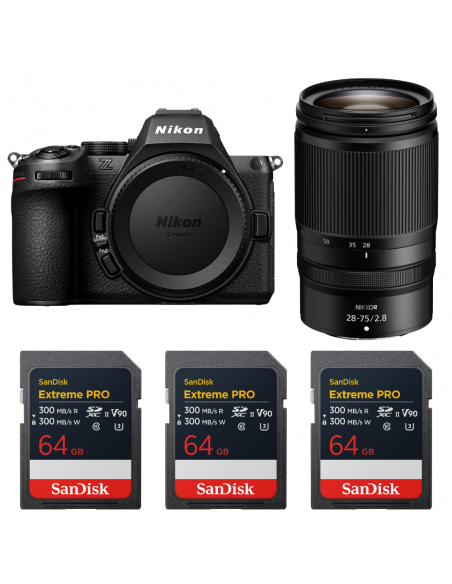 Nikon Z5 II + 28-75mm f/2.8 + 3 SanDisk 64GB Extreme PRO UHS-II SDXC|MCZ DIRECT