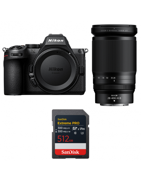 Nikon Z5 II + 28-400mm f/4-8 VR + 1 SanDisk 512GB Extreme PRO UHS-II SDXC|MCZ DIRECT
