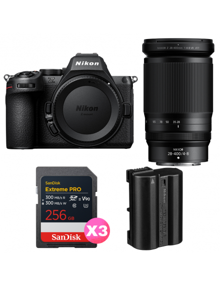 Nikon Z5 II + 28-400mm f/4-8 VR + 3 SanDisk 256GB Extreme PRO UHS-II SDXC + Nikon EN-EL15c|MCZ DIRECT