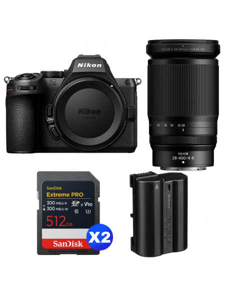 Nikon Z5 II + 28-400mm f/4-8 VR + 2 SanDisk 512GB Extreme PRO UHS-II SDXC + Nikon EN-EL15c|MCZ DIRECT