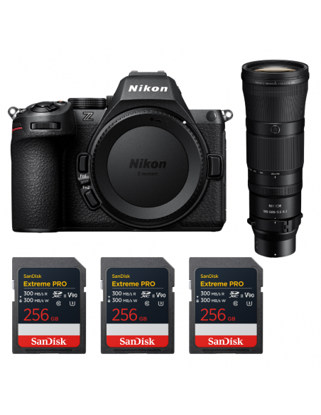Nikon Z5 II + 180-600mm f/5.6-6.3 VR + 3 SanDisk 256GB Extreme PRO UHS-II SDXC|MCZ DIRECT