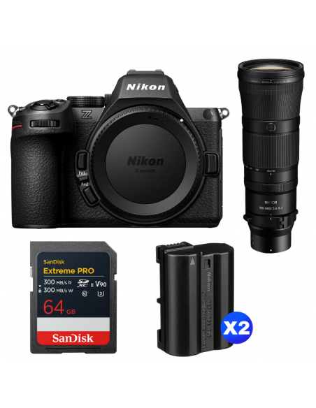 Nikon Z5 II + 180-600mm f/5.6-6.3 VR + 1 SanDisk 64GB Extreme PRO UHS-II SDXC + 2 Nikon EN-EL15c|MCZ DIRECT