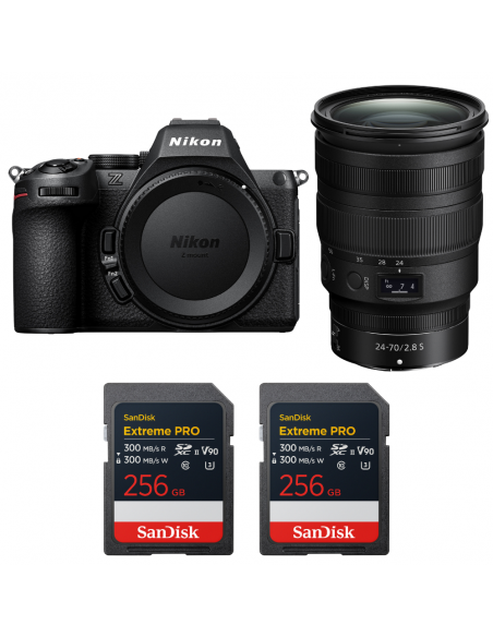 Nikon Z5 II + 24-70mm f/2.8 S + 2 SanDisk 256GB Extreme PRO UHS-II SDXC|MCZ DIRECT