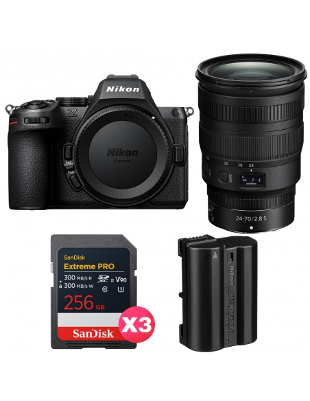 Nikon Z5 II + 24-70mm f/2.8 S + 3 SanDisk 256GB Extreme PRO UHS-II SDXC + Nikon EN-EL15c|MCZ DIRECT