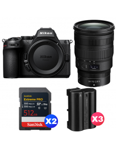 Nikon Z5 II + 24-70mm f/2.8 S + 2 SanDisk 512GB Extreme PRO UHS-II SDXC + 3 Nikon EN-EL15c