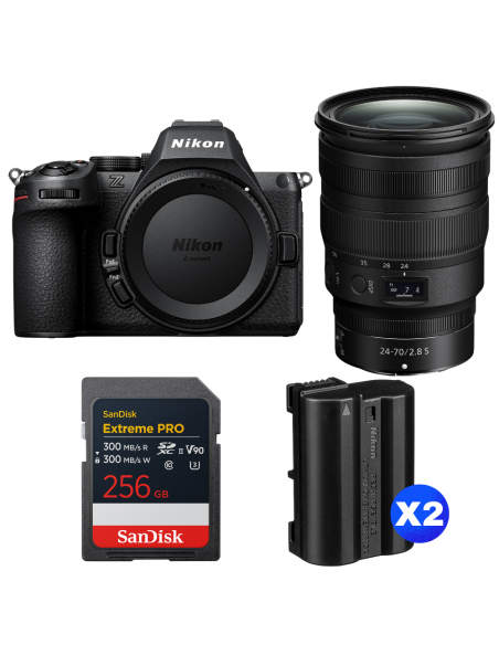 Nikon Z5 II + 24-70mm f/2.8 S + 1 SanDisk 256GB Extreme PRO UHS-II SDXC + 2 Nikon EN-EL15c|MCZ DIRECT