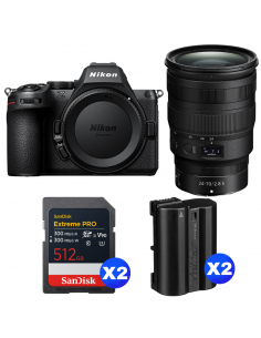 Nikon Z5 II + 24-70mm f/2.8 S + 2 SanDisk 512GB Extreme PRO UHS-II SDXC + 2 Nikon EN-EL15c