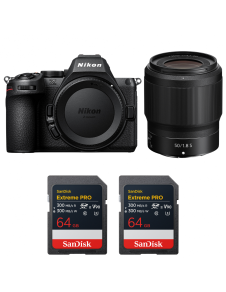 Nikon Z5 II + 50mm f/1.8 S + 2 SanDisk 64GB Extreme PRO UHS-II SDXC|MCZ DIRECT