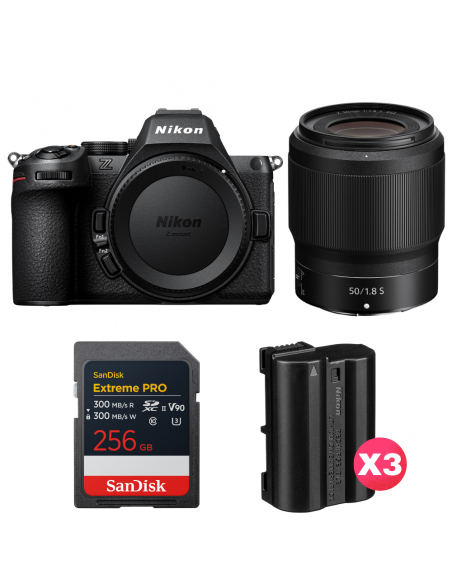 Nikon Z5 II + 50mm f/1.8 S + 1 SanDisk 256GB Extreme PRO UHS-II SDXC + 3 Nikon EN-EL15c|MCZ DIRECT