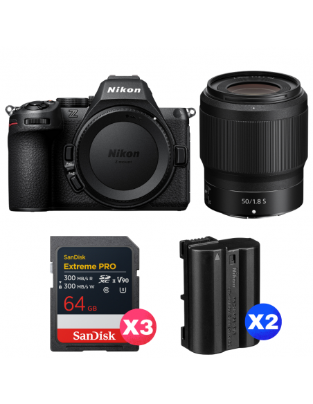 Nikon Z5 II + 50mm f/1.8 S + 3 SanDisk 64GB Extreme PRO UHS-II SDXC + 2 Nikon EN-EL15c|MCZ DIRECT