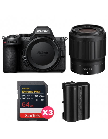 Nikon Z5 II + 50mm f/1.8 S + 3 SanDisk 64GB Extreme PRO UHS-II SDXC + Nikon EN-EL15c|MCZ DIRECT