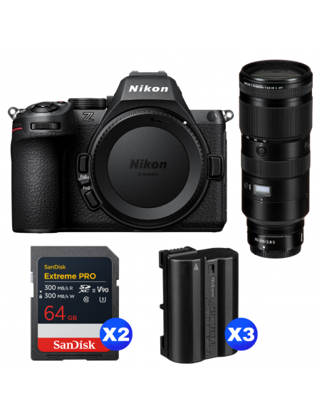 Nikon Z5 II + 70-200mm f/2.8 VR S + 2 SanDisk 64GB Extreme PRO UHS-II SDXC + 3 Nikon EN-EL15c|MCZ DIRECT