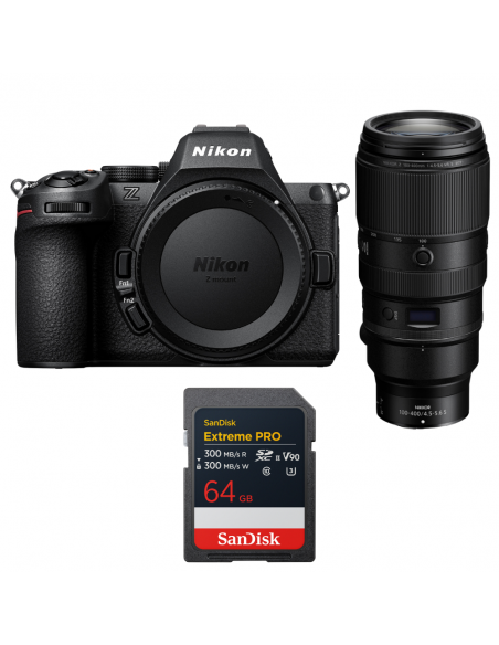 Nikon Z5 II + 100-400mm f/4.5-5.6 VR S + 1 SanDisk 64GB Extreme PRO UHS-II SDXC|MCZ DIRECT