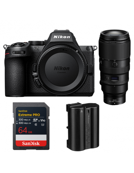 Nikon Z5 II + 100-400mm f/4.5-5.6 VR S + 1 SanDisk 64GB Extreme PRO UHS-II SDXC + Nikon EN-EL15c|MCZ DIRECT