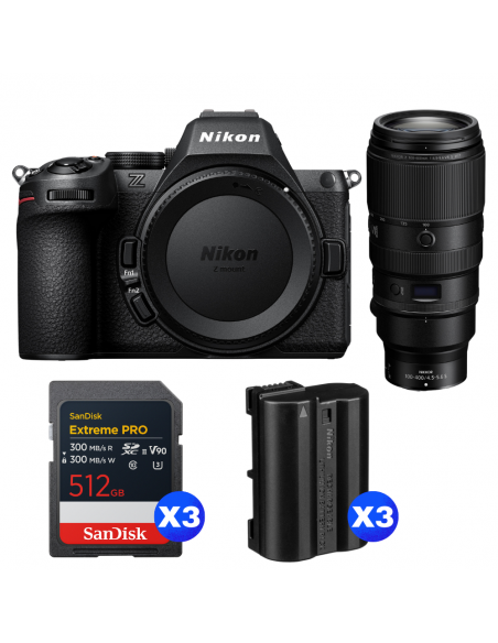 Nikon Z5 II + 100-400mm f/4.5-5.6 VR S + 3 SanDisk 512GB Extreme PRO UHS-II SDXC + 3 Nikon EN-EL15c|MCZ DIRECT