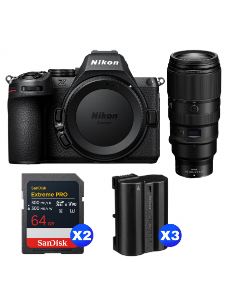 Nikon Z5 II + 100-400mm f/4.5-5.6 VR S + 2 SanDisk 64GB Extreme PRO UHS-II SDXC + 3 Nikon EN-EL15c|MCZ DIRECT
