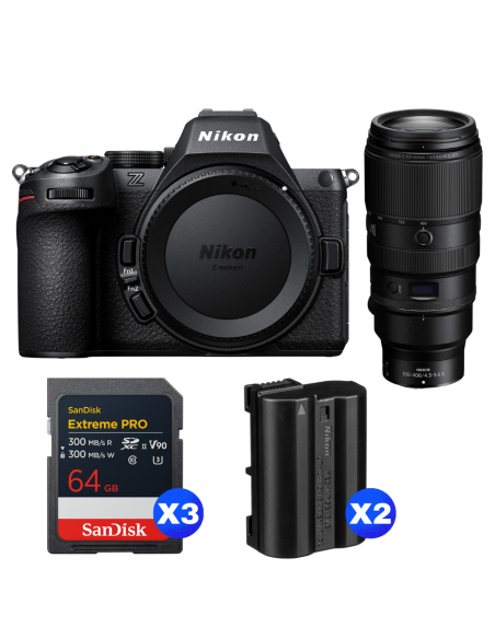 Nikon Z5 II + 100-400mm f/4.5-5.6 VR S + 3 SanDisk 64GB Extreme PRO UHS-II SDXC + 2 Nikon EN-EL15c|MCZ DIRECT