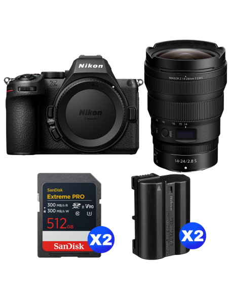 Nikon Z5 II + 14-24mm f/2.8 S + 2 SanDisk 512GB Extreme PRO UHS-II SDXC + 2 Nikon EN-EL15c|MCZ DIRECT