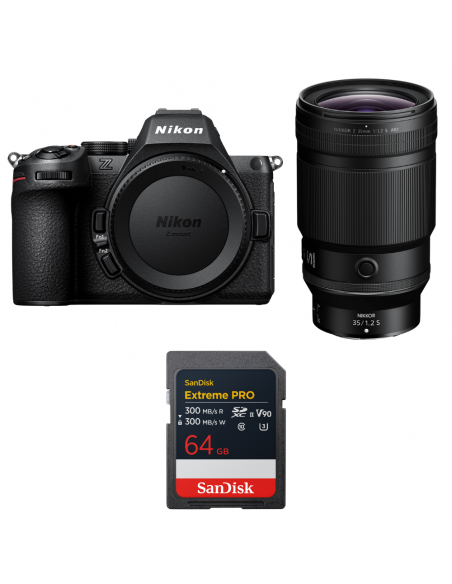 Nikon Z5 II + 35mm f/1.2 S + 1 SanDisk 64GB Extreme PRO UHS-II SDXC