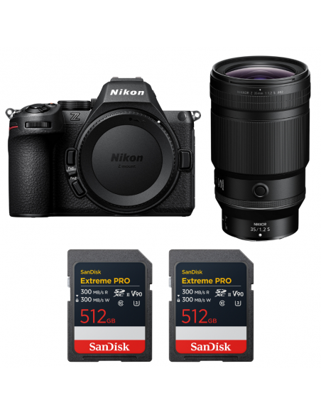 Nikon Z5 II + 35mm f/1.2 S + 2 SanDisk 512GB Extreme PRO UHS-II SDXC|MCZ DIRECT
