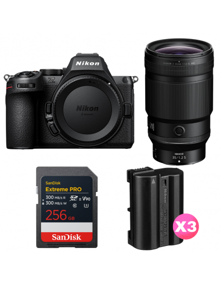 Nikon Z5 II + 35mm f/1.2 S + 1 SanDisk 256GB Extreme PRO UHS-II SDXC + 3 Nikon EN-EL15c|MCZ DIRECT