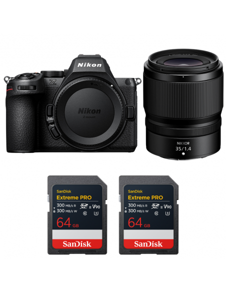 Nikon Z5 II + 35mm f/1.4 + 2 SanDisk 64GB Extreme PRO UHS-II SDXC|MCZ DIRECT