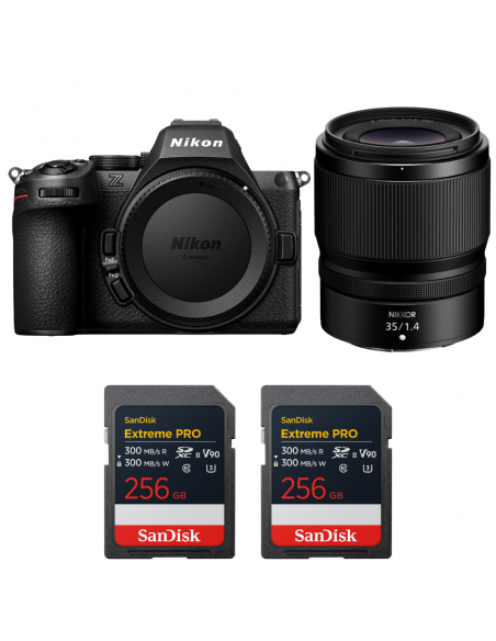 Nikon Z5 II + 35mm f/1.4 + 2 SanDisk 256GB Extreme PRO UHS-II SDXC|MCZ DIRECT