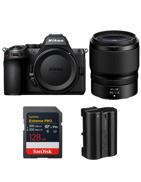 Nikon Z5 II + 35mm f/1.4 + 1 SanDisk 128GB Extreme PRO UHS-II SDXC + Nikon EN-EL15c|MCZ DIRECT