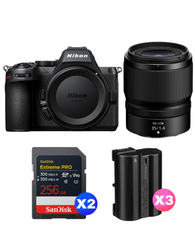 Nikon Z5 II + 35mm f/1.4 + 2 SanDisk 256GB Extreme PRO UHS-II SDXC + 3 Nikon EN-EL15c Nikon CÁMARAS SIN ESPEJO 2.486,00 € MCZ DIRECT