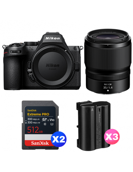 Nikon Z5 II + 35mm f/1.4 + 2 SanDisk 512GB Extreme PRO UHS-II SDXC + 3 Nikon EN-EL15c|MCZ DIRECT