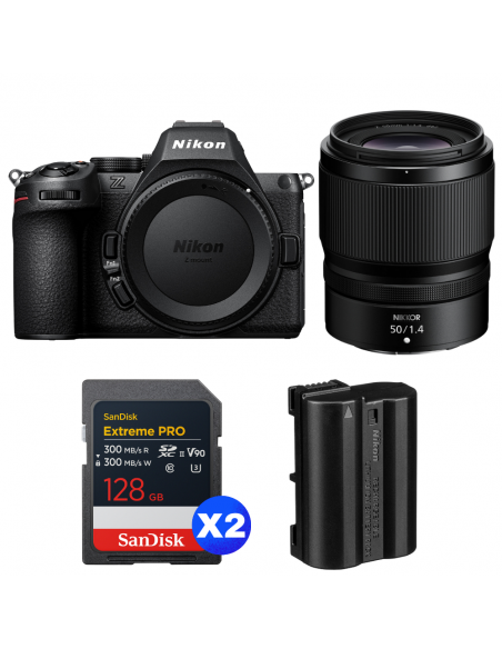 Nikon Z5 II + 50mm f/1.4 + 2 SanDisk 128GB Extreme PRO UHS-II SDXC + Nikon EN-EL15c|MCZ DIRECT