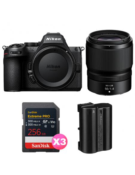 Nikon Z5 II + 50mm f/1.4 + 3 SanDisk 256GB Extreme PRO UHS-II SDXC + Nikon EN-EL15c|MCZ DIRECT