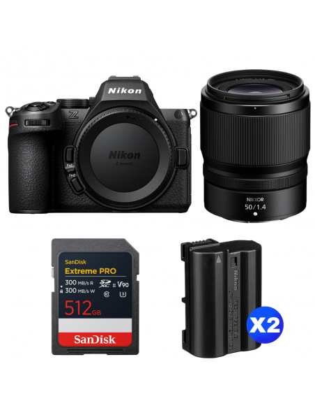 Nikon Z5 II + 50mm f/1.4 + 1 SanDisk 512GB Extreme PRO UHS-II SDXC + 2 Nikon EN-EL15c|MCZ DIRECT