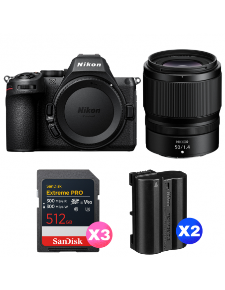 Nikon Z5 II + 50mm f/1.4 + 3 SanDisk 512GB Extreme PRO UHS-II SDXC + 2 Nikon EN-EL15c|MCZ DIRECT