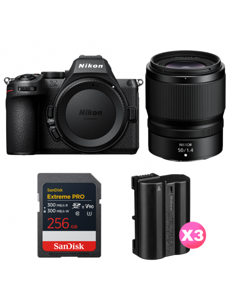 Nikon Z5 II + 50mm f/1.4 + 1 SanDisk 256GB Extreme PRO UHS-II SDXC + 3 Nikon EN-EL15c|MCZ DIRECT