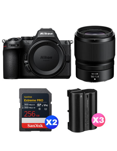 Nikon Z5 II + 50mm f/1.4 + 2 SanDisk 256GB Extreme PRO UHS-II SDXC + 3 Nikon EN-EL15c|MCZ DIRECT