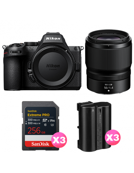Nikon Z5 II + 50mm f/1.4 + 3 SanDisk 256GB Extreme PRO UHS-II SDXC + 3 Nikon EN-EL15c|MCZ DIRECT