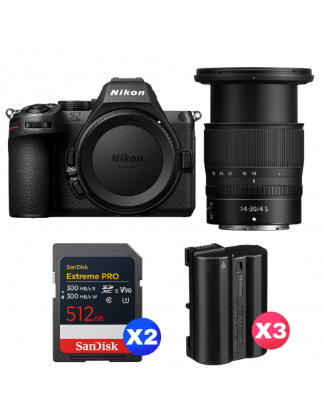 Nikon Z5 II + 14-30mm f/4 S + 2 SanDisk 512GB Extreme PRO UHS-II SDXC + 3 Nikon EN-EL15c|MCZ DIRECT