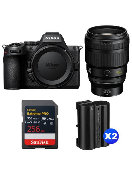 Nikon Z5 II + 135mm f/1.8 S Plena + 1 SanDisk 256GB Extreme PRO UHS-II SDXC + 2 Nikon EN-EL15c|MCZ DIRECT