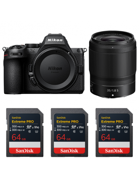 Nikon Z5 II + 35mm f/1.8 S + 3 SanDisk 64GB Extreme PRO UHS-II SDXC|MCZ DIRECT