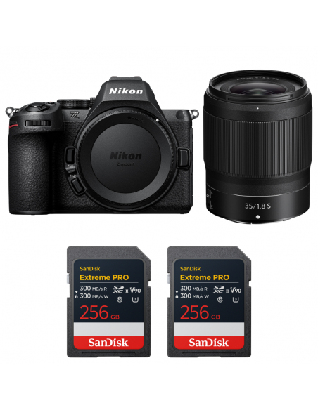 Nikon Z5 II + 35mm f/1.8 S + 2 SanDisk 256GB Extreme PRO UHS-II SDXC|MCZ DIRECT