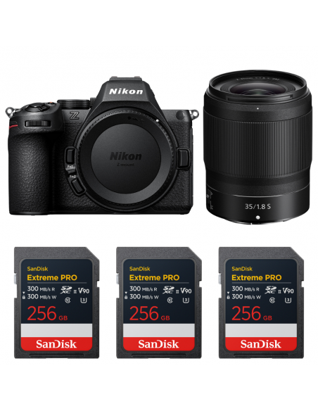 Nikon Z5 II + 35mm f/1.8 S + 3 SanDisk 256GB Extreme PRO UHS-II SDXC Nikon APPAREIL PHOTO HYBRIDE 2 609,00 € MCZ DIRECT