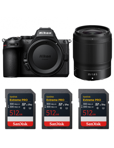 Nikon Z5 II + 35mm f/1.8 S + 3 SanDisk 512GB Extreme PRO UHS-II SDXC|MCZ DIRECT