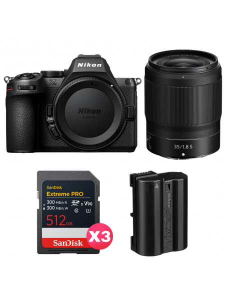 Nikon Z5 II + 35mm f/1.8 S + 3 SanDisk 512GB Extreme PRO UHS-II SDXC + Nikon EN-EL15c|MCZ DIRECT