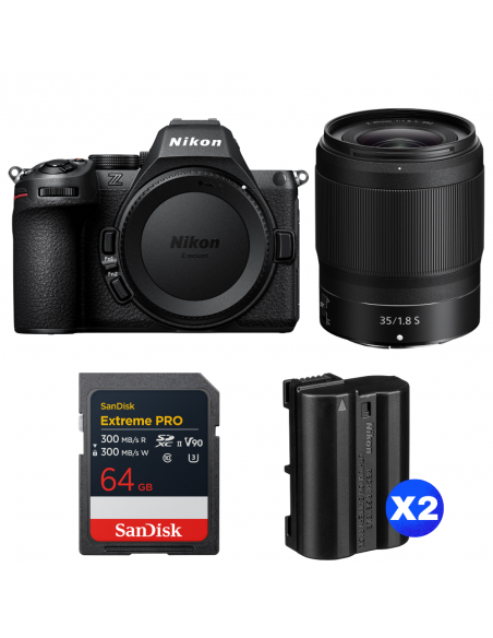 Nikon Z5 II + 35mm f/1.8 S + 1 SanDisk 64GB Extreme PRO UHS-II SDXC + 2 Nikon EN-EL15c|MCZ DIRECT