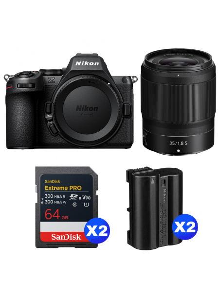Nikon Z5 II + 35mm f/1.8 S + 2 SanDisk 64GB Extreme PRO UHS-II SDXC + 2 Nikon EN-EL15c|MCZ DIRECT
