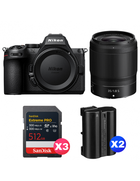 Nikon Z5 II + 35mm f/1.8 S + 3 SanDisk 512GB Extreme PRO UHS-II SDXC + 2 Nikon EN-EL15c|MCZ DIRECT